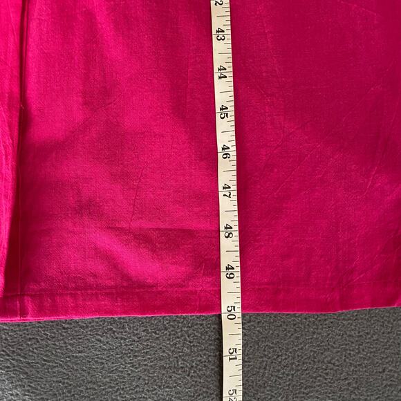 Vtg 80s 90s Two Potato Button Down Tie Back Short Sleeve Maxi Dress M Pink NOS - Picture 14 of 16